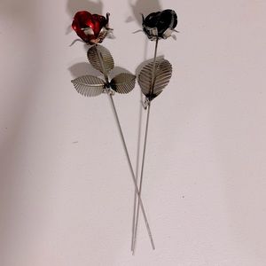 Lovers forever handmade metal roses